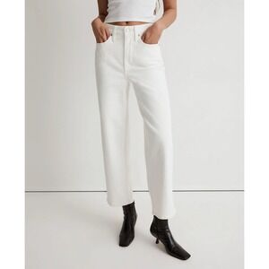 MADEWELL White The Perfect Vintage Wide-Leg Crop Jean NWT Size 33